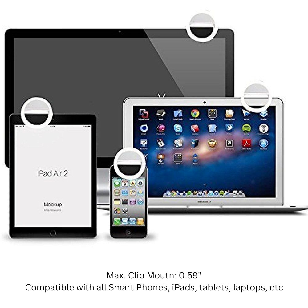 Portable Clip-On Selfie Ring Light for Phone – Rechargeable LED Light for TikTok, Live Stream & Makeup