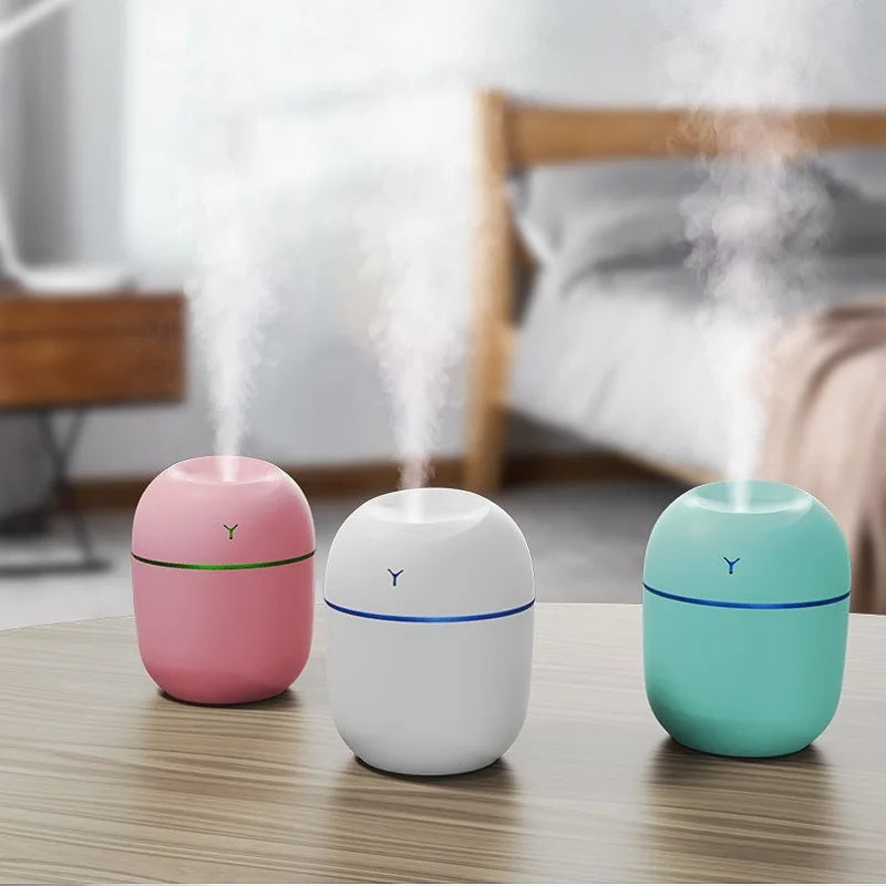 Portable Ultrasonic USB Aroma Diffuser with LED Light – Mini Cool Mist Humidifier for Home & Office