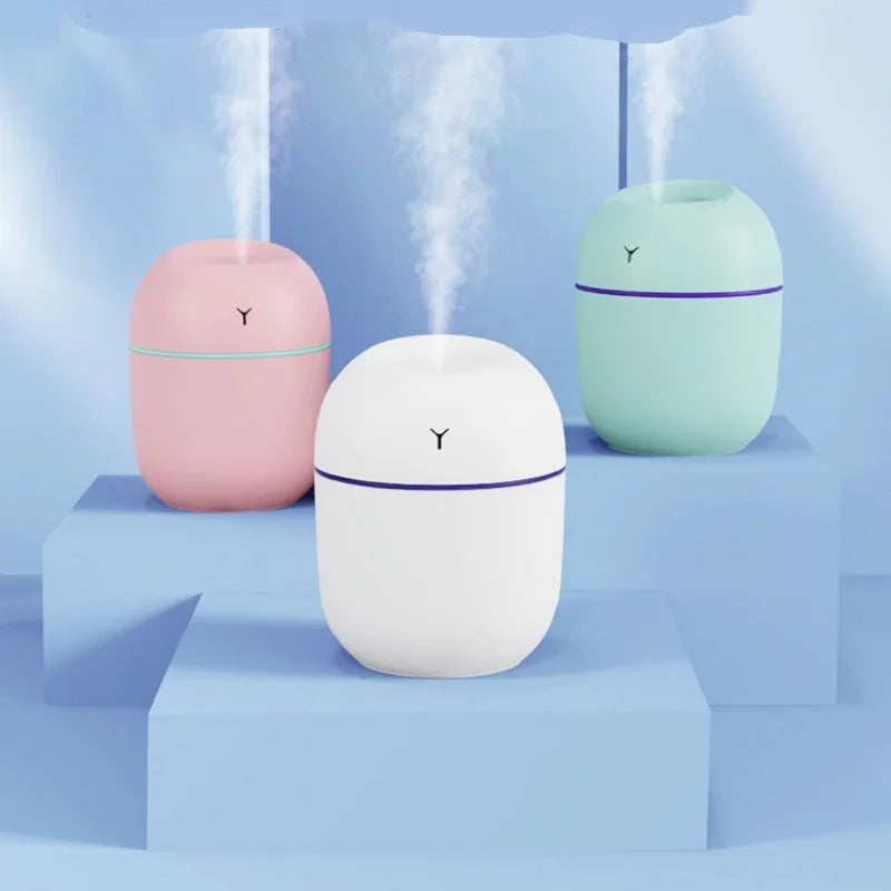 Portable Ultrasonic USB Aroma Diffuser with LED Light – Mini Cool Mist Humidifier for Home & Office